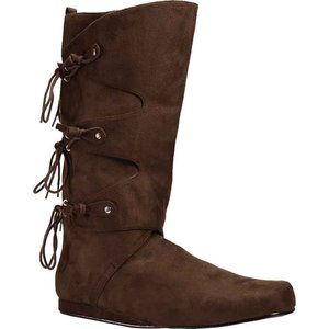 Mens Brown Medieval Boots, Size M (10/11)